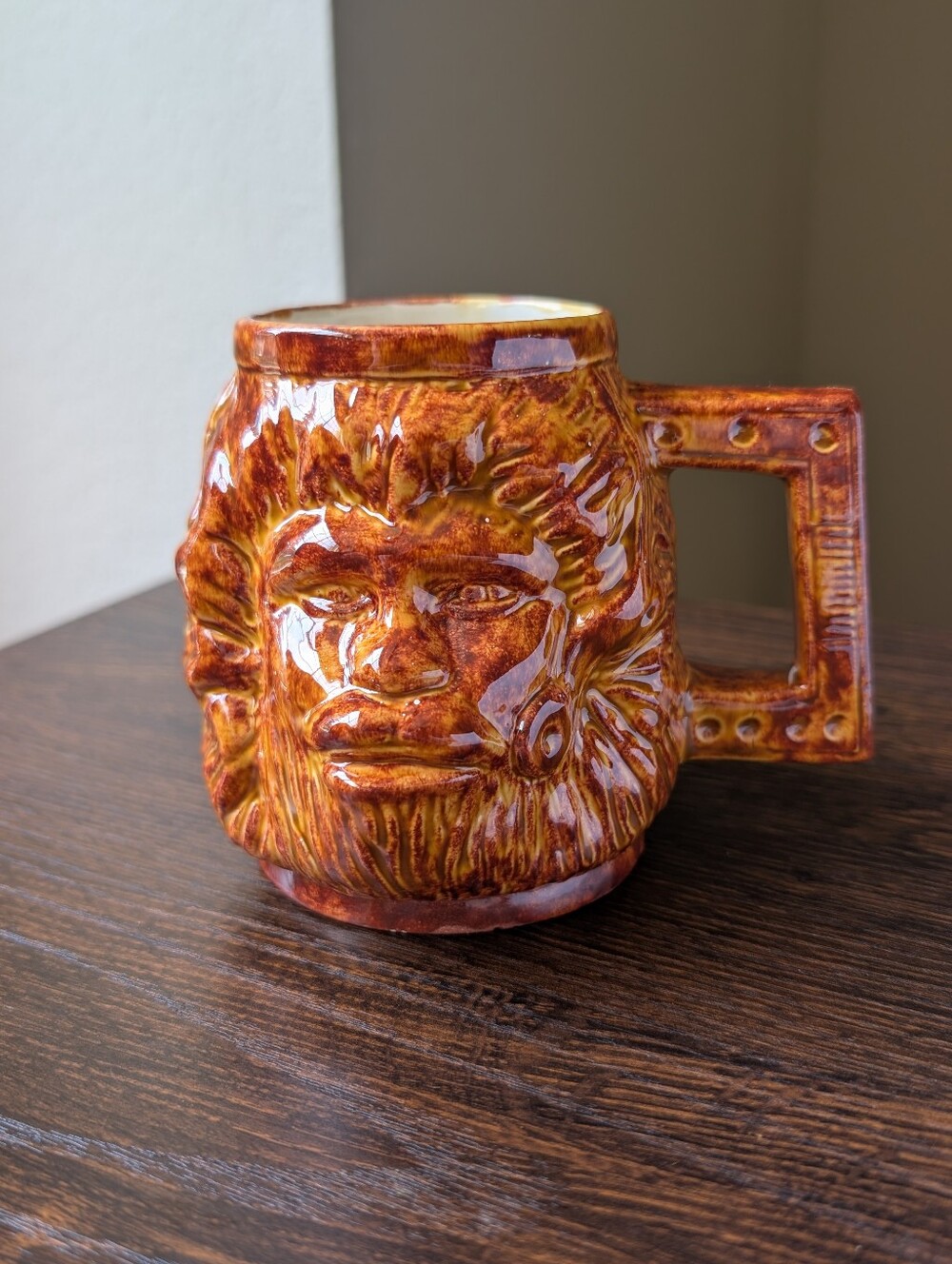 Vintage Star Wars Chewie Chewbacca Ceramic Hand Painted Glazed Mug